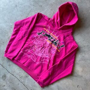 Authentic Sp5der young thug pink hoodie